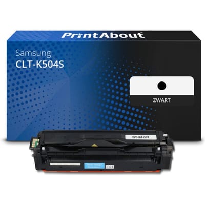 PrintAbout huismerk Toner CLT-K504S (SU158A) Zwart Geschikt voor Samsung