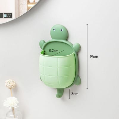 1 st Schattig Schildpad Ontwerp Opbergrek Tandenborstelhouder Creatieve Cartoon Badkamer Opbergorganisator Tandenborstel Opbergrek groen