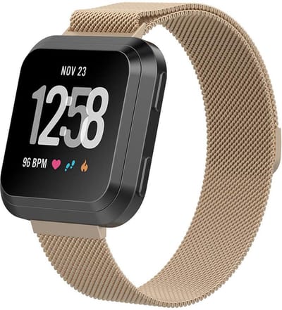 Bandje geschikt voor Fitbit Versa Lite - Goud Milanese Band