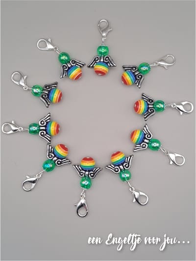 Geluksengel 10 stuks - Geluksengeltjes - Regenboog Engeltjes - Beschermengeltjes - beschermengel -