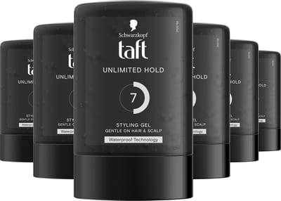 Taft Unlimited Hold Power - Haarstyling - Haargel - Sterke Fixatie - Voordeelverpakking - 6 x 300 ml