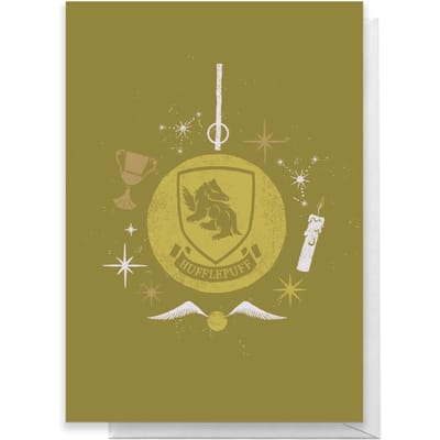 Harry Potter Hufflepuff Christmas Greetings Card - Standard Card