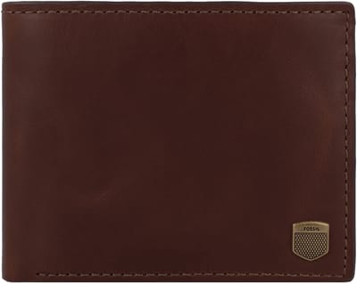 FOSSIL Portemonnee Hayes Coin Pocket Bifold Wallet Brown Bruine