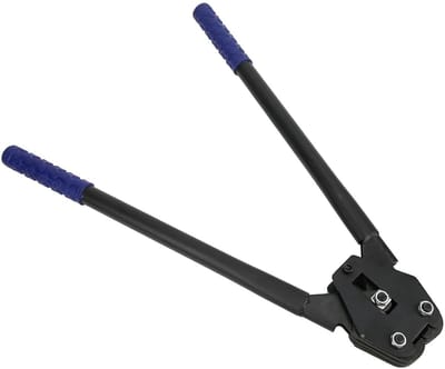Staalband Crimptang - Handmatige Packertang - Zware Projecten - Arbeidsbesparend Ontwerp - 16-19 mm - Zwart Blauw