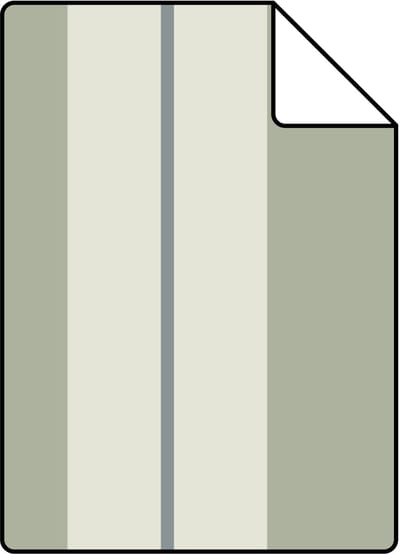 Proefstaal ESTAhome behang strepen vergrijsd groen en blauw - 26.5 x 21 cm - 132153-S
