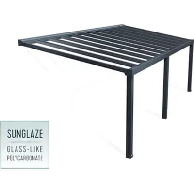 Palram | Canopia - Aanleunende Pergola Stockholm - Grijs - 340x805cm