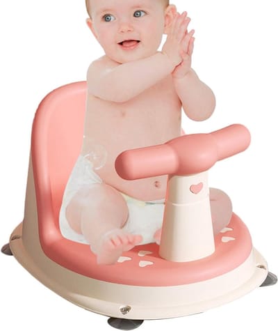 Douchestoel Baby - Badzitje Kinderen - Veilig Baden - Met Zuignap - 6-18 Maanden - Wit