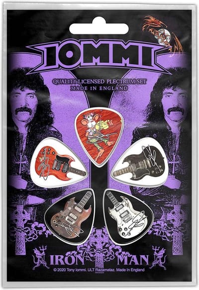 Tony Iommi - Iron Man Plectrum - Set van 5 - Multicolours
