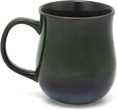 Extra grote keramische koffiemok van 500ml met grote handgreep, handgemaakt en glazuur, geschikt voor koffie en thee, magnetron- en vaatwasserbestendig