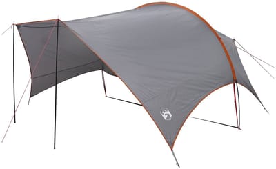 vidaXL - Campingzeil - waterbestendig - Grijs - en - Oranje - 550 - x - 400 - x - 230 - cm