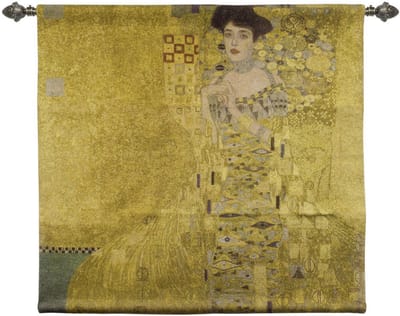Signare - Wandkleed - Wandtapijt - Gobelinstof - Gustav Klimt - Woman in Gold - 100 x 100 cm
