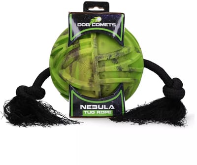 Dog Comets Nebula Tug Rope - Hondenspeelgoed Trektouw - hondenbal met touw - tug rope hond - Groen