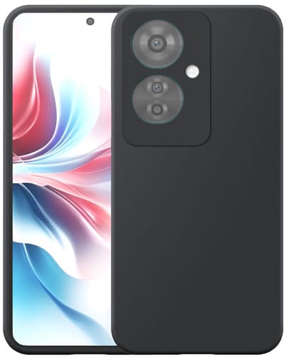 Geschikt voor Oppo Reno 11F Telefoonhoesje Zwart Flexibel Siliconen TPU hoesje - Flexible Back Cover Case Siliconen TPU - Zwart - Smartphonica geschikt voor Oppo Reno 11 Pro