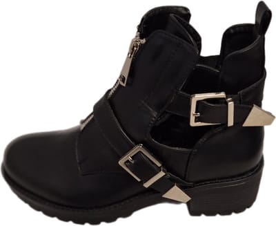 LUCKYSHOES-FANCY SHOE-FRONTRITS-2 RIEMPJES MET GESP-HAK3 CM-37