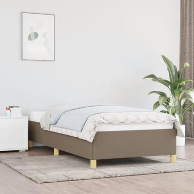 vidaXL - Bedframe - zonder - matras - 80x200 - cm - stof - taupe