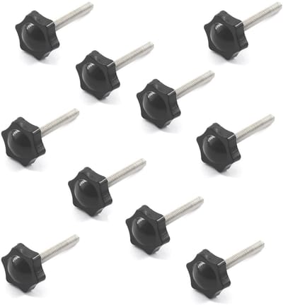 Cosensi- Handknop 32mm - 10Pcs - Aanscherping Schroef - Roestvrij Staal - Kunststof - Eenvoudig te Installeren - Aanscherpknop