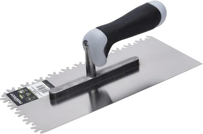 Tegel troffel - Gladstrijker poetser - Tegels aanbrengen - Ergonomisch handvat roestvrij staal - 28 x 13 x 9 cm