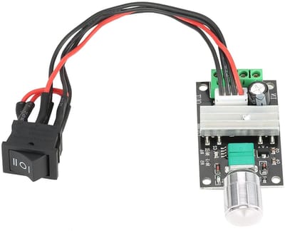 PWM Snelheidsregelaar voor 12 Volt DC Motoren - Regelbare Motorbesturing tot 3A met Schakelaar, Geschikt voor 6V, 12V en 24V Toepassingen