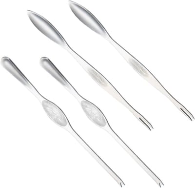 Lobster Fork Set - Luxe Zeevruchten Bestekset met 4 Stalen Vorken voor Krab en Kreeft Plukken