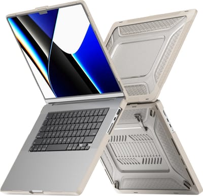 Heavy Duty Cover - Geschikt voor MacBook Pro 16 inch - Case - Extreme Valbescherming - Hardcase + Softcase - A2141/A2485/A2780 M2 Pro,Max (2019-2023)