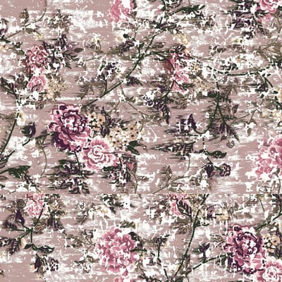 Vinyl | Vloerkleed vinyl | Pink Lady, Vintage bloemen oud roze | 95x145 cm