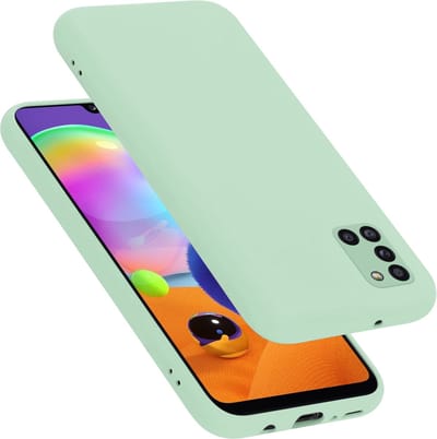 Cadorabo Hoesje geschikt voor Samsung Galaxy A31 in LIQUID LICHT GROEN - Beschermhoes gemaakt van flexibel TPU silicone Case Cover