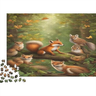 Dierenpuzzel Volwassenen - Legpuzzel Familie - Ontspanning Thuis - Met Bonus Poster - 1000 Stuks 75x50cm - Multicolor