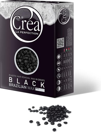 Crea Black Elastic Brazilian Wax met Shea Butter| Wax ontharen | Ontharingswax | Wax parels| Wax beans | Harskorrels | Elastische hars | Ontharingshars | Harsen zonder strips | Film wax | waxen | Hars parels