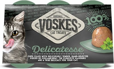 12x Voskes Tender Pieces Tonijn - Kip 6 x 25 gr
