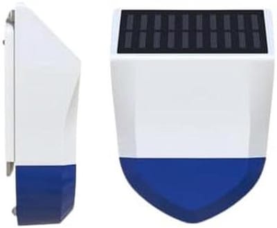 Buiten Sirene - Alarm met Licht - Huis Beveiligen - Zonne-energie Voeding - 20 x 15 x 6.6 cm - Wit