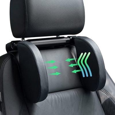 Verstelbaar Hoofdkussen voor Auto - Ondersteuning voor Hoofd en Nek, Verwijderbaar Reisaccessoire voor Volwassenen en Kinderen, Ideaal voor Comfort tijdens Lange Rit