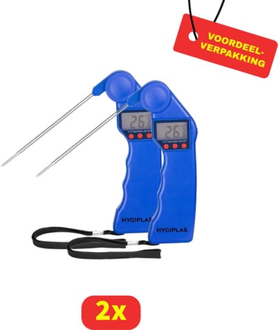 Hygiplas Blauwe Thermometer - Voordeelverpakking 2 Stuks!!!