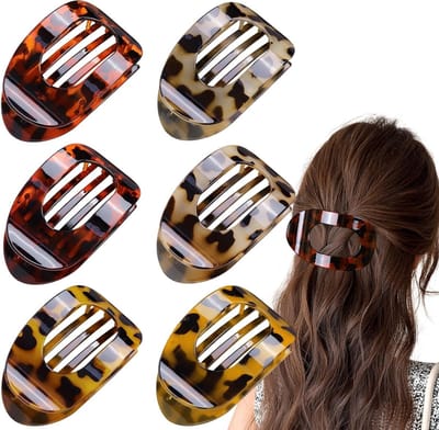 Elegante grote haarspelden voor vrouwen - 6 stuks, antislip, sterke grip, ideaal voor dik, dun en fijn haar