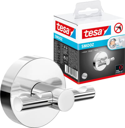 Tesa dubbele handdoekhaak SMOOZ chroom