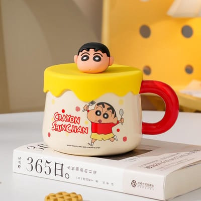 Schattige Crayon Shin Chan Beker Hoge Uitstraling Keramische Mok voor Meisjes Kantoor Koffie Melk Beker Verjaardagscadeau