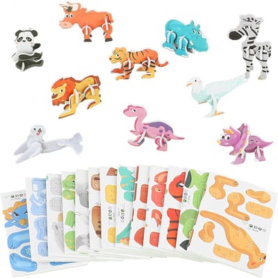 3D Puzzels - Educatieve Puzzels - Leren en Spelen - Dierendesigns - 25 Stuks - Meerkleurig