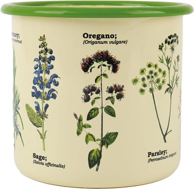 Gift Republic Emaille Bloempot - Kruiden