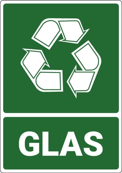 Afvalbord glas - kunststof 148 x 210 mm