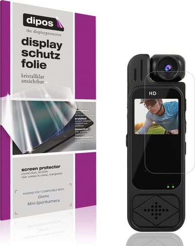 dipos – 4x Beschermfolie geschikt voor Glomc Mini-Sportkamera | Krasbestendige & heldere Screenprotector Ultra-Thin