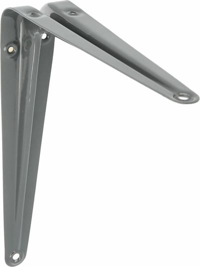 AMIG Plankdrager/planksteun van metaal - gelakt grijs - H225 x B200 mm