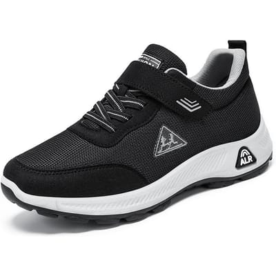 Wandelschoenen Lente Nieuw Klittenband Comfortabele Lichtgewicht Schoenen Koppel Sneakers 44 black