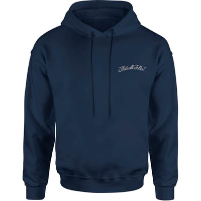 Looney Tunes That's All Folks Embroidered Unisex Hoodie - Navy - S