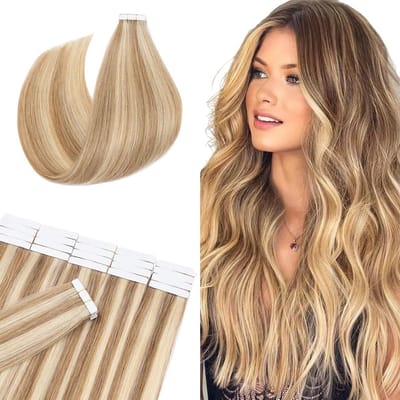 Tape-in Echte Mensenhaar Extensions van 16 Inch, 20 Stuks, Naadloze en Rechte Remy Haarstukken voor Vrouwen, Natuurlijke en Onzichtbare Look (50 g)