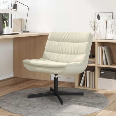 vidaXL - Draaistoel - Crème - 63 - x - 75 - x - 76 - cm - Kunstleer