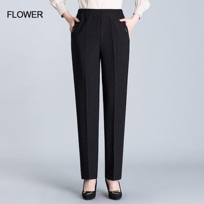 XL-8XL Oversize Casual Broek Vrouwen Lange Losse Broek Hoge Taille Dames Nieuwe Lente/Herfst Broek Vrouwelijke Stretch Broek 7XL black