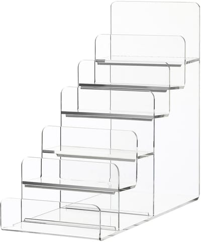 Dailygoods- Verkoopstandaard Trapeziumvorm - Display Standaard - Acrylmateriaal - Ruimtebesparend - Meerlaags Ontwerp - Grote Capaciteit - Displaystandaard