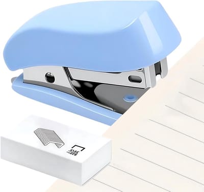 Mini Bureau Nietmachine - Draagbare Nietmachine Set - Documenten Organiseren - Ingebouwde Nietjestrekker - 13.6 x 10.7 x 3.7 cm