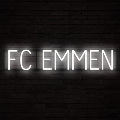 FC EMMEN - Lichtreclame Neon LED bord verlicht | SpellBrite | 78,39 x 16 cm | 6 Dimstanden & 8 Lichtanimaties | Reclamebord neon verlichting