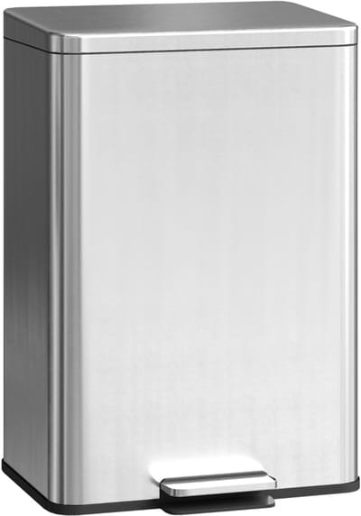 Pedaalemmer - 20L - Soft Close Deksel Met Uitneembare Binnenemmer - Metaal - Zilver