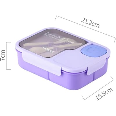 Bento Lunchbox voor Kinderen Meisjes Cartoon Studenten Kawaii Schattig Verwarmd 3 Vakken Sandwich Snack Voedseldoos Speciaal Kantine Voedselopslag white